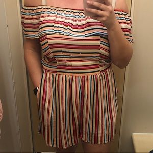Colorful, Striped Romper